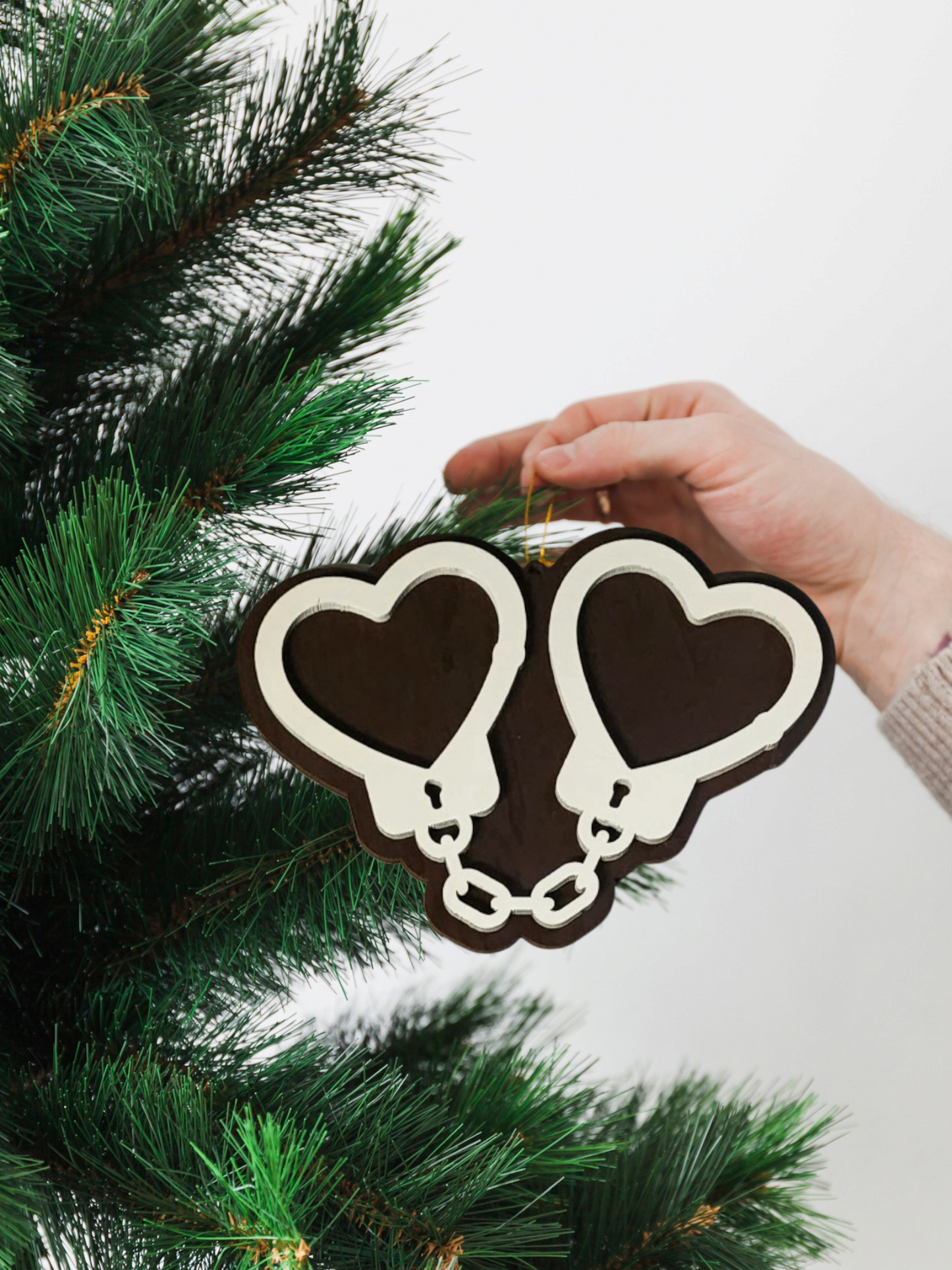 Naughty BDSM "Cuffs" Gingerbread Ornament