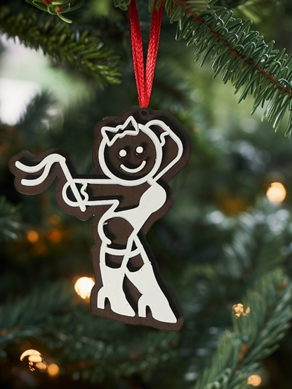 Naughty BDSM "Dominatrix" Gingerbread Ornament